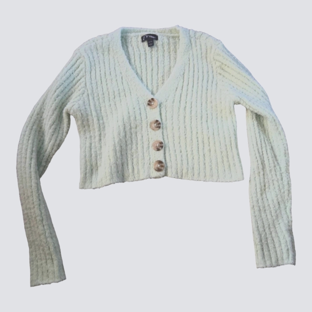 Cozy green Button-Up Sweater